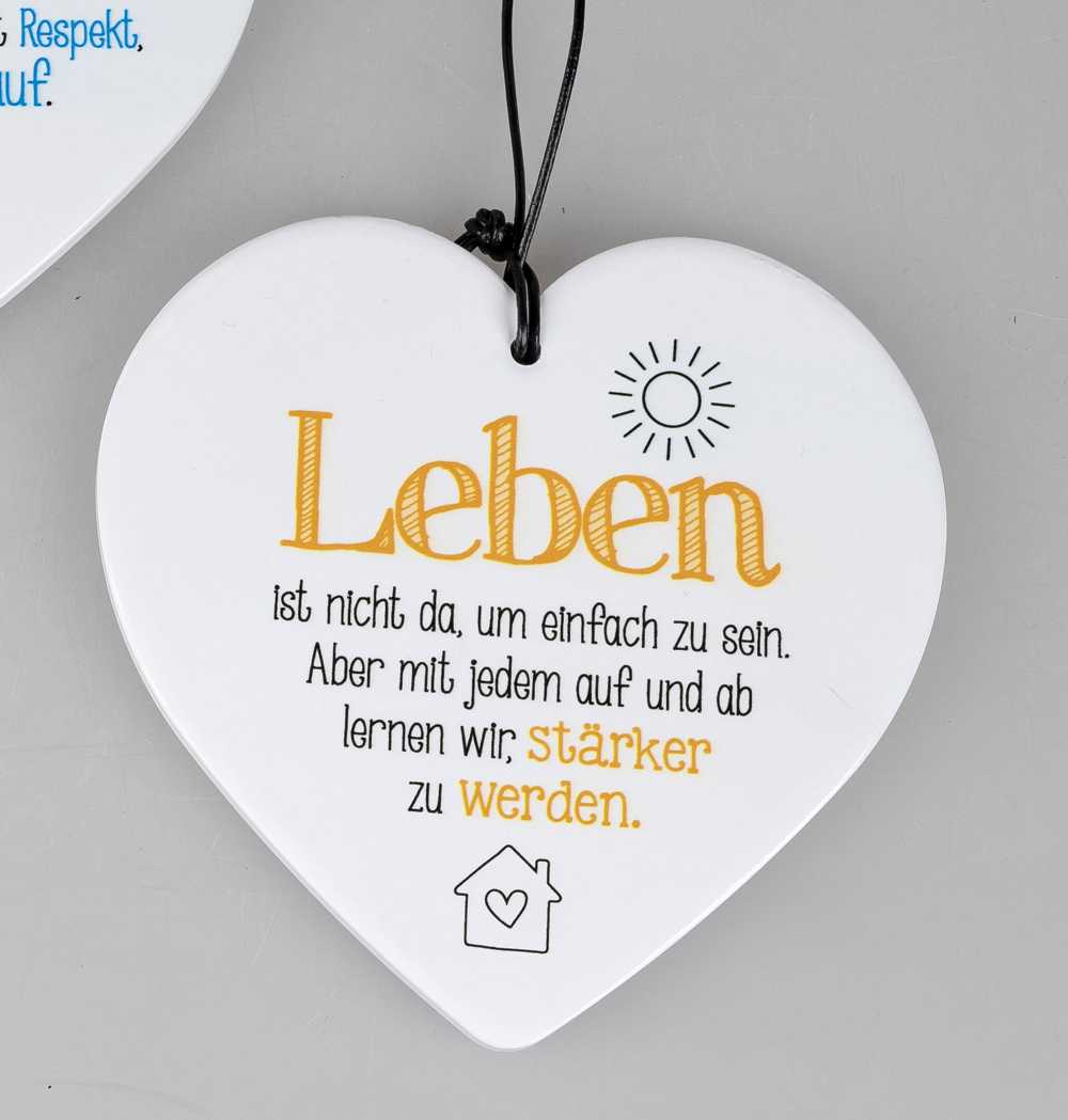 Tea 4 You. Herz mit Spruch Leben ist nicht einfach
